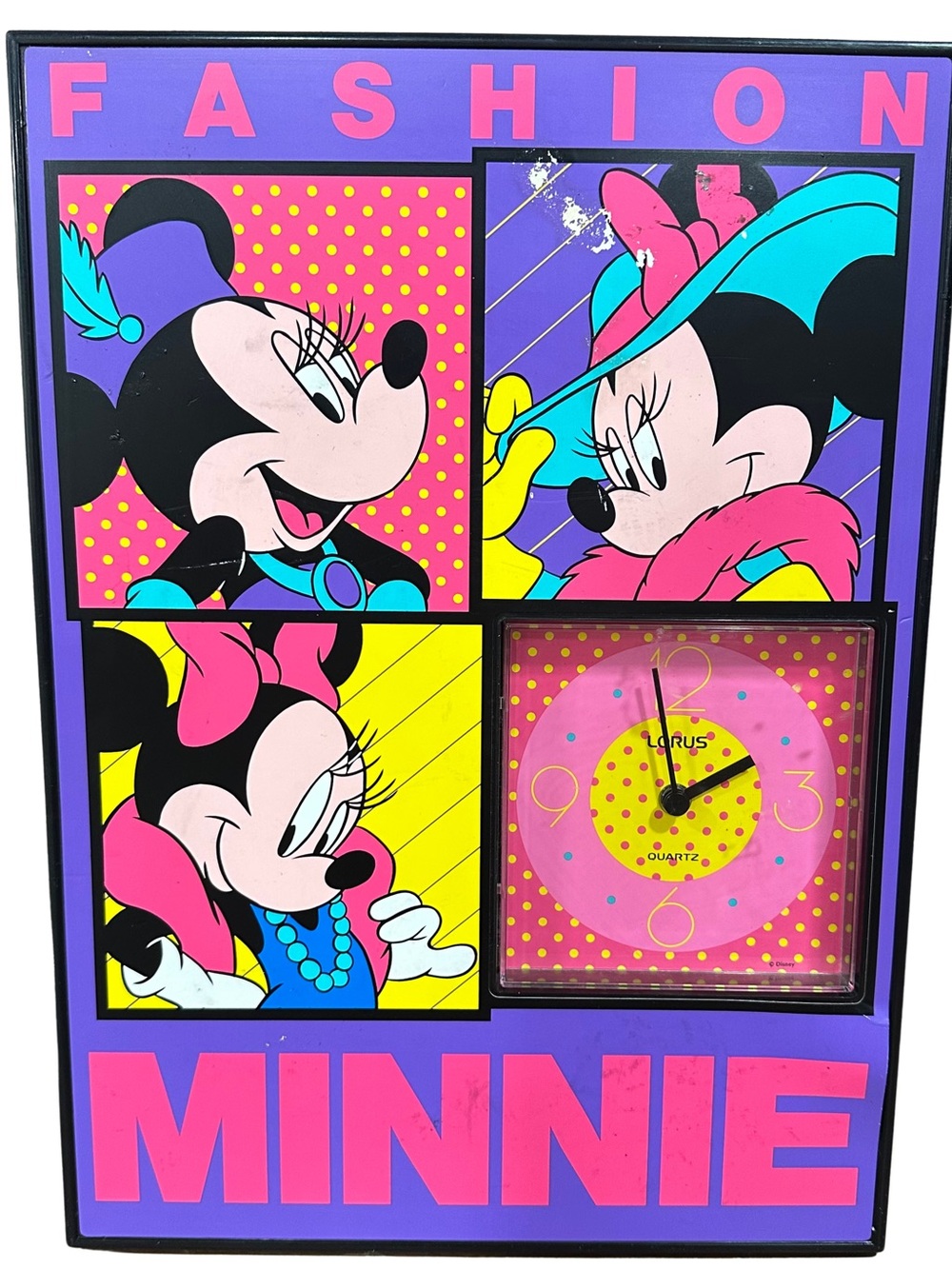 Minnie Mouse Lorus Quartz Poster Wall Clock Disney Mickey Unlimited 10” x 14”